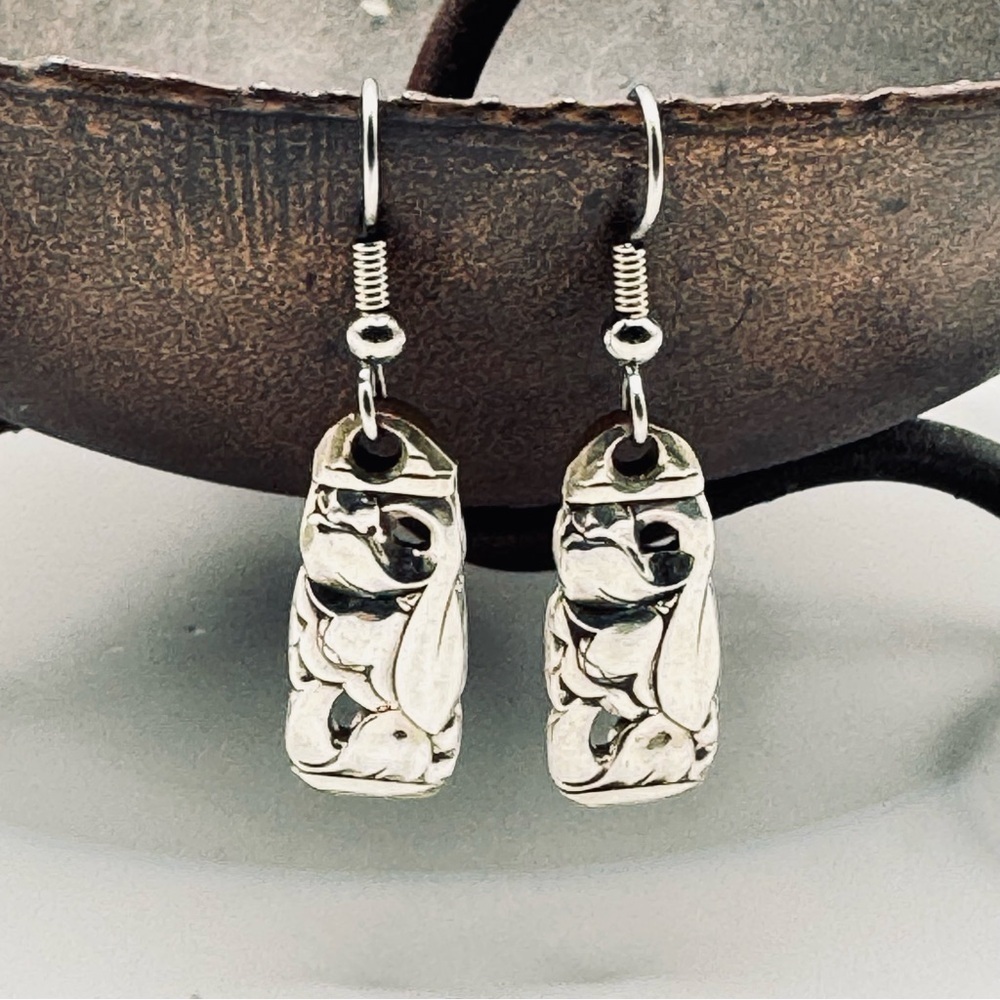 VTG Morning Star 1948, Spoon Handle Earrings, Reclaimed Silverware Earrings